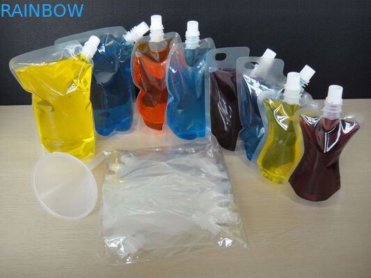 4oz 8oz 16oz 32oz PA/PE stehen oben transparente Tüllen-Tasche für das Wein-Verpacken