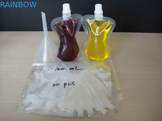 4oz 8oz 16oz 32oz PA/PE stehen oben transparente Tüllen-Tasche für das Wein-Verpacken