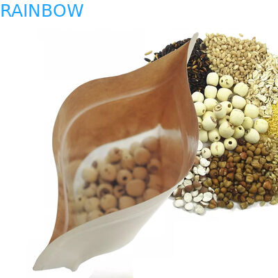 Nahrungsmittelgrad-Kraftpapier-Tasche mit klarem Fenster/Mylay-Tasche für Bean, Süßigkeit, Brot, Kaffee