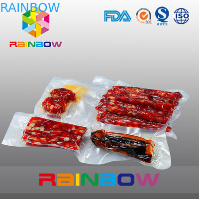 Nahrungsmittelqualität NY PE Durchsichtige Vakuumdichtung Nahrungsmittelverpackungstüte mit Luftpumpe