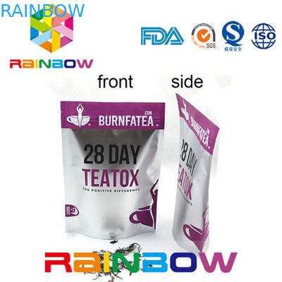 Gusseted Doy-Satz-Kraftpapier-Seitentee-Verpackentaschen-Aluminiumfolie-Plastikbeutel mit Reißverschluss