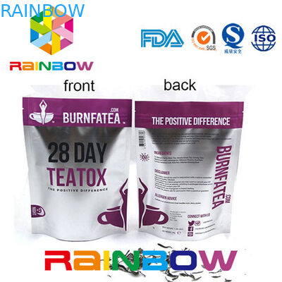 Gusseted Doy-Satz-Kraftpapier-Seitentee-Verpackentaschen-Aluminiumfolie-Plastikbeutel mit Reißverschluss