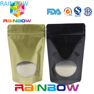 kundengebundene Druckverpackentaschen der aluminiumfolie mit und klarem Fenster mit Reißverschluss