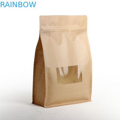 Feuchtigkeitsfeste flache Unterseiten-lamellierte Teebeutel, die mit Reißverschluss und Fenster verpacken