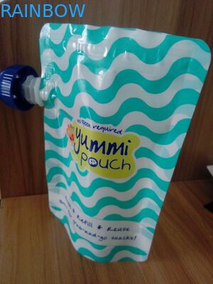 Das wiederverwendbare wasserdichte Tüllen-Beutel-Verpacken steht oben Säuglingsnahrungs-Beutel mit Reißverschluss mit Tülle