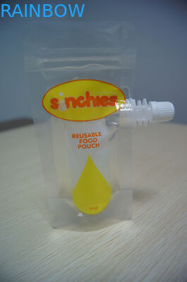 Das wiederverwendbare wasserdichte Tüllen-Beutel-Verpacken steht oben Säuglingsnahrungs-Beutel mit Reißverschluss mit Tülle