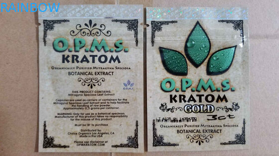 Kundenspezifisches kratom kapselt das Kräuterweihrauchverpacken/3ct OPMS kratom Tasche ein