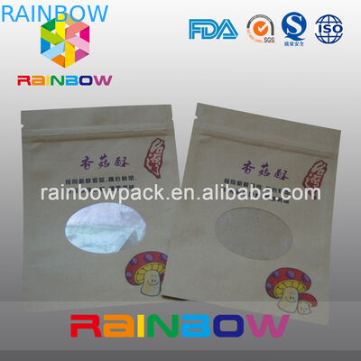 Recyclebares 2oz Kraftpapier Doypack stehen oben Kaffee-Taschen mit Fenster