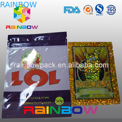 Das kundengebundene Kräuterverpacken des weihrauch-4g/10g/der Trockenblumengesteck-Reißverschluss bauscht sich