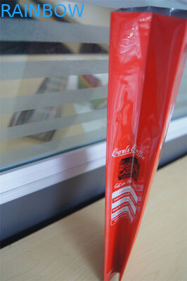 Kundengebundene SeitenAluminiumfolie-Kaffeetaschen des keils mit Ventil, rotes Grün