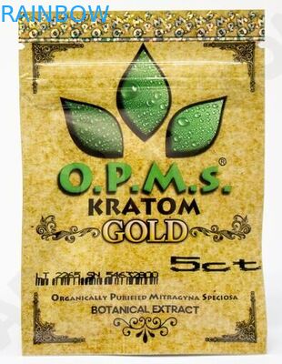 kratom Gold 5ct OPMS Auszug mit Reißverschluss kapselt Verpackenseitendichtungsreißverschlusstasche taschen/drei ein