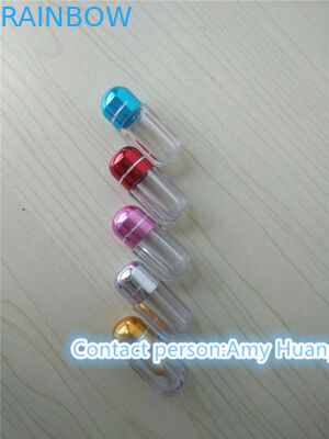 Leere harte Gelatinkapsel Flasche Sexpille Behälter mit Aluminiumfolie Kappe