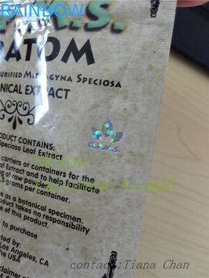 Aluminiumfolie stehen oben Beutel für erhöhtes kratom Pulver, das vom kratom extrahiert wird