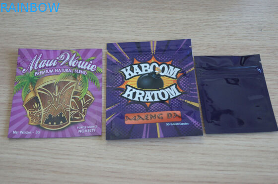 Pulver-Tasche 3g Xxx Kratom mit Reißverschluss/Kräuterweihrauch-Verpackentasche Kratom