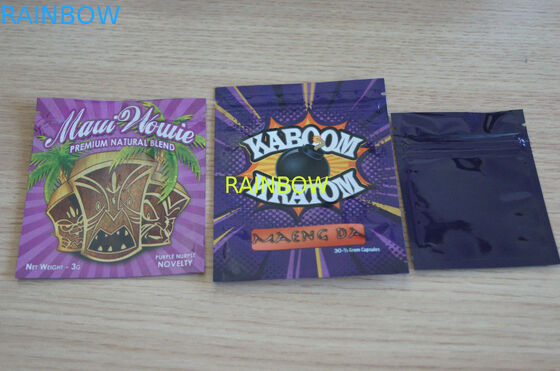 Kräuterdichtungs-Reißverschlusstasche der weihrauchtasche drei Seiten/kundenspezifische Kräuterweihrauchtasche für Kissentasche 1g /2g /3g/4g/5g für Pulver