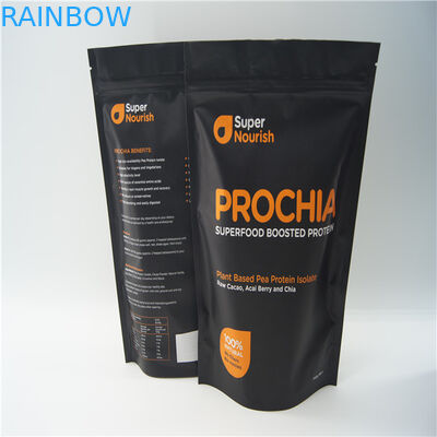 Vereiteln Sie gezeichnete Taschen der Folie mit Reißverschluss, Verpackentaschen der Protein-Pulver-/Nahrungsmittelfolie