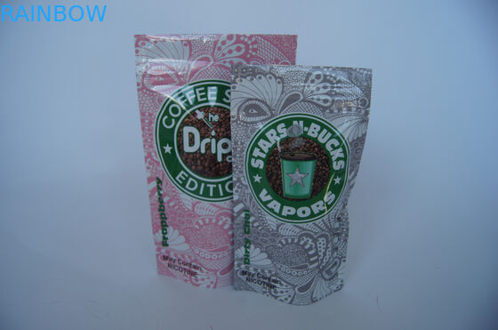 Schwarze matte Aluminiumfolienahrungsmitteltasche, stehen oben das Kaffeebohneverpacken