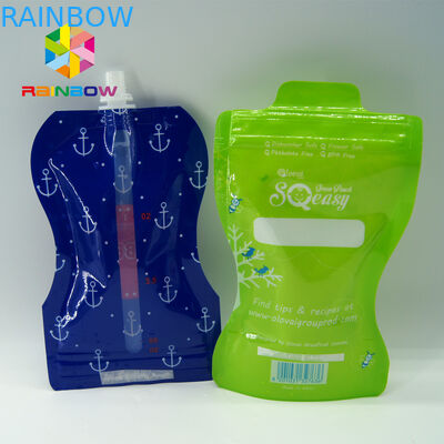 Transparente herausgespritzte Beutel mit Reißverschluss, die für Fruchtsaft/Milch verpacken