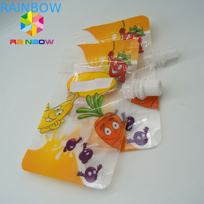 Stehen klares Getränk herausgespritzte Beutel, Plastikflüssiges oben Beutel mit Tüllenspitze