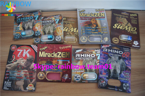 Sgs-Papierkasten, der klares Plastiksex-Tablettenfläschchen, Zollamt bereitgestellt verpackt