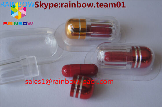 Tablettenfläschchensextablettenfläschchenbehälter-Plastikbehälterkapselsextablettenfläschchen mit Metallkappen-Plastiktablettenfläschchen