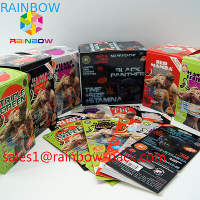 Satz-heiße stempelnde Blasen-Verpackenkarte der Papierkarten-3D mit klarer Folien-Ekstase