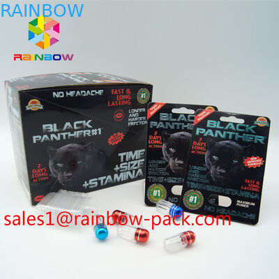 Die schwarzes Mamba-Schaukarton-Sex-Verbesserungs-Pillen, die Karte 3D verpacken, bewirken Sex-Pille