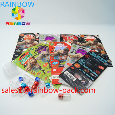 Schwarzes Mamba 3D kardiert die felsenfesten Sexpillen der karte 3d der Aufrichtungssexpille 3D Verpacken, diesexpillenkarte der Papierkarte 3D verpacken