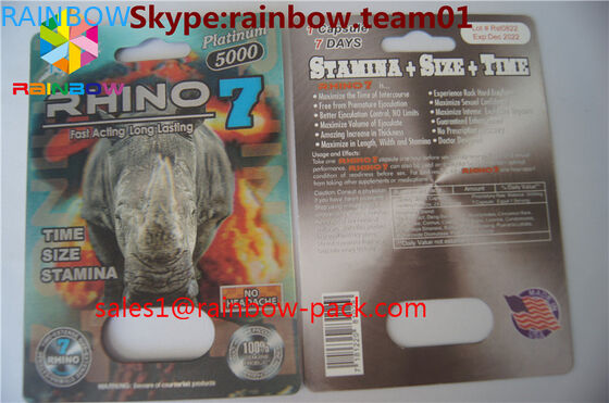 Schwarzes Mamba 3D kardiert die felsenfesten Sexpillen der karte 3d der Aufrichtungssexpille 3D Verpacken, diesexpillenkarte der Papierkarte 3D verpacken