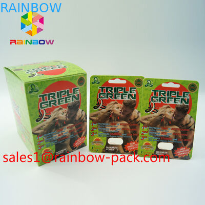 die heißen Sexpillen des schwarzen Mambas 3D cards3d der Karte des Verkaufs 3D Druck, diesexpille der Papierkarte 3D verpacken, kardieren Verbesserungspillenkästen