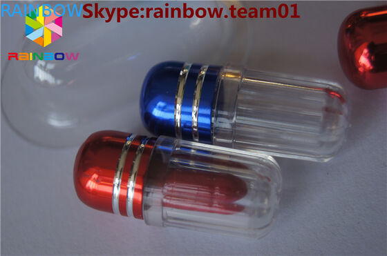 Plastikbehälter, sechsseckige Kapselflasche mit Aluminiumfolie-Kappe für die Einfachkapselverpackung/Einfachkapselverpackung