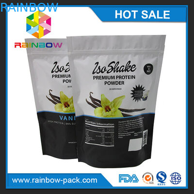 1kg stehen Aluminiumfolie Mattdruckplastik oben Protein-Pulver-mit Reißverschluss Verpackenbeutel