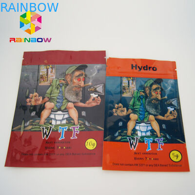 Kleiner Heißsiegel süßen Pulvers Blatt Canabis chemischen bauscht sich mit Reißverschluss- und Risskerben