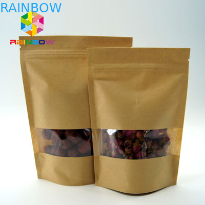 Die klaren verpackenden/wiederversiegelbaren Fenster-Teebeutel stehen oben Beutel für Nahrung