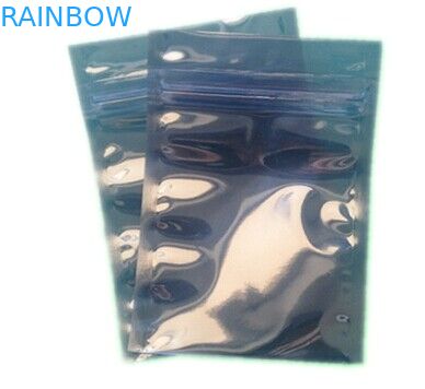 Silberner Zipverschluss-große statische Antitaschen-transparentes/halb transparentes Nylon