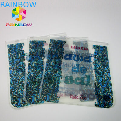 Kundenspezifische Badebekleidung, die PVC-Bikini-Reißverschluss-Taschen verpackt