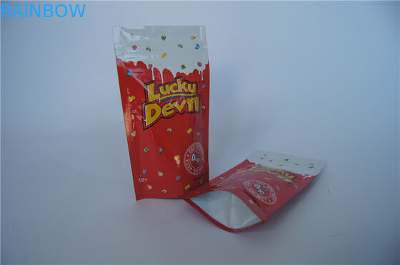 Die kundengebundenen wiederversiegelbaren Plastikfolien-Taschen stehen oben gummiartiger Beutel-/Aluminiumfolie-gummiartige Tasche mit Reißverschluss