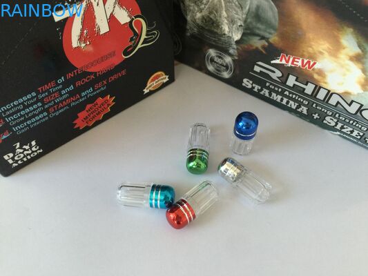 Asphaltieren Sie Kappen-bunte Plastiktablettenfläschchen für Kapsel-Kugel FXs 9000/Nashorn 7/SWAG