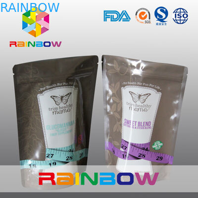 Nahrungsmittelgrad-wiederverwendbarer Reißverschluss 150g stehen oben Beutel für Energie-Pulver