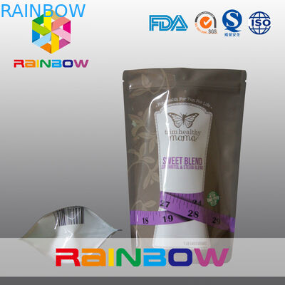 Nahrungsmittelgrad-wiederverwendbarer Reißverschluss 150g stehen oben Beutel für Energie-Pulver
