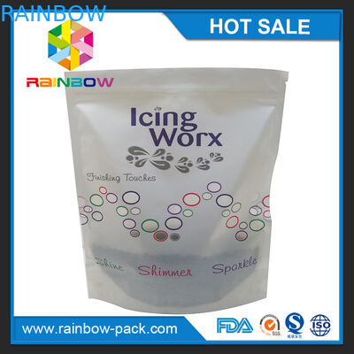 Lech fertigte Logo Drucken stehen oben Beutel mit Reißverschluss mit unterem Keil besonders an