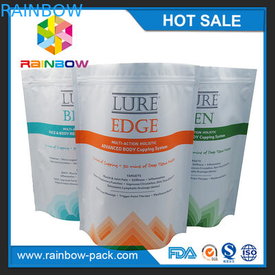 Lech fertigte Logo Drucken stehen oben Beutel mit Reißverschluss mit unterem Keil besonders an