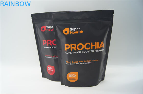 Matt druckte Aluminiummolkeproteinpulvertasche/Aluminiumfolie stehen oben Reißverschlussbeutel