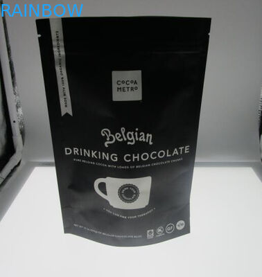 12-Unze-kundenspezifischer Druckschwarzer Kaffee-Folien-Mattbeutel-Verpackentasche mit Ventil/Reißverschluss