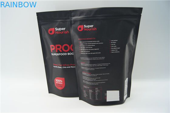 Aluminiumfolienahrung der hohen Qualität stehen oben Verpackentasche mit Reißverschluss