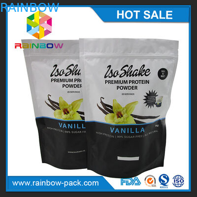 Gewohnheit druckte gezeichneten Reißverschluss des Nahrungsmittelgrades Folie Beutel mit 1 die Verpackenenergiepulvern der Kilogramm-Proteinpulvertasche