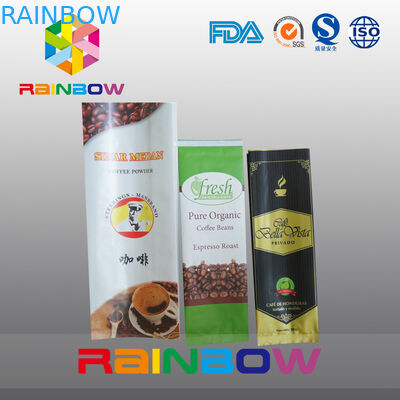 weißer Seitenkaffee-Verpackentasche des keil-12oz mit Ventil/kundenspezifischem Drucken