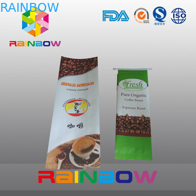 weißer Seitenkaffee-Verpackentasche des keil-12oz mit Ventil/kundenspezifischem Drucken