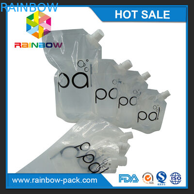 4oz/8oz/transparente 16oz stehen oben Weinbeutel mit freier Tülle BPA