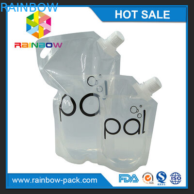 4oz/8oz/transparente 16oz stehen oben Weinbeutel mit freier Tülle BPA